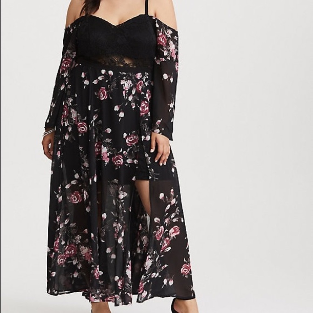 Torrid maxi dress in floral print